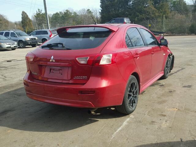 JA32X2HU6BU015121 - 2011 MITSUBISHI LANCER ES/ RED photo 4