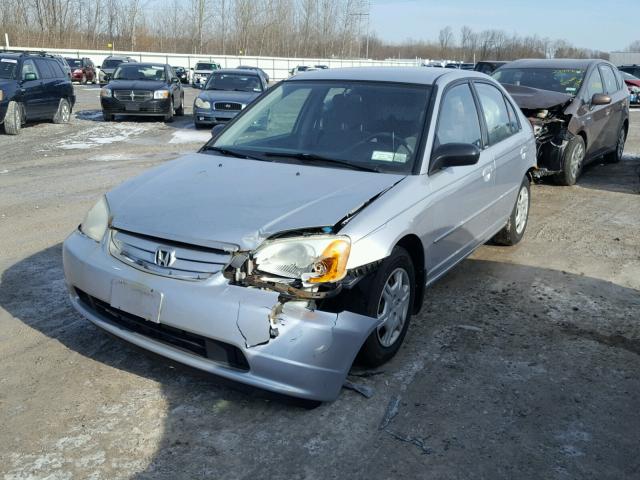 2HGES16572H535528 - 2002 HONDA CIVIC LX GRAY photo 2