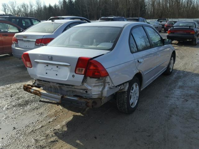 2HGES16572H535528 - 2002 HONDA CIVIC LX GRAY photo 4