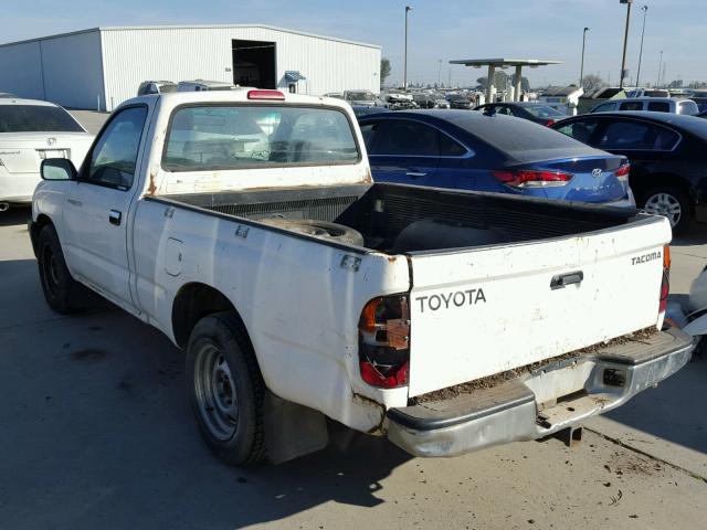 4TANL42N0XZ510198 - 1999 TOYOTA TACOMA WHITE photo 3