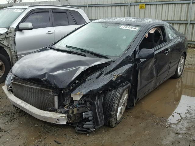 2HGFG12878H501068 - 2008 HONDA CIVIC EX BLACK photo 2