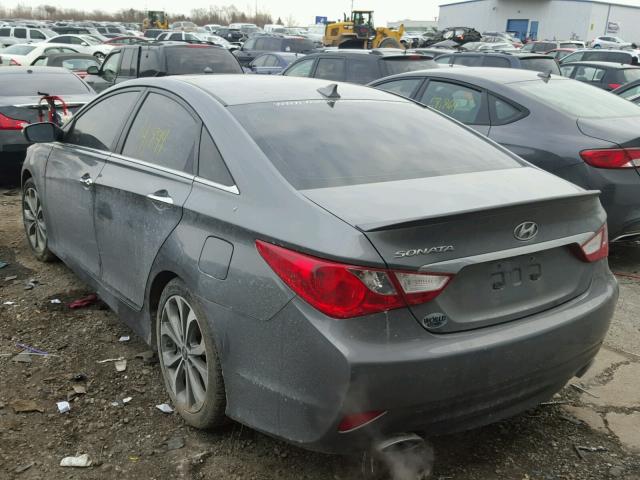 5NPEC4AC7EH836363 - 2014 HYUNDAI SONATA SE GRAY photo 3