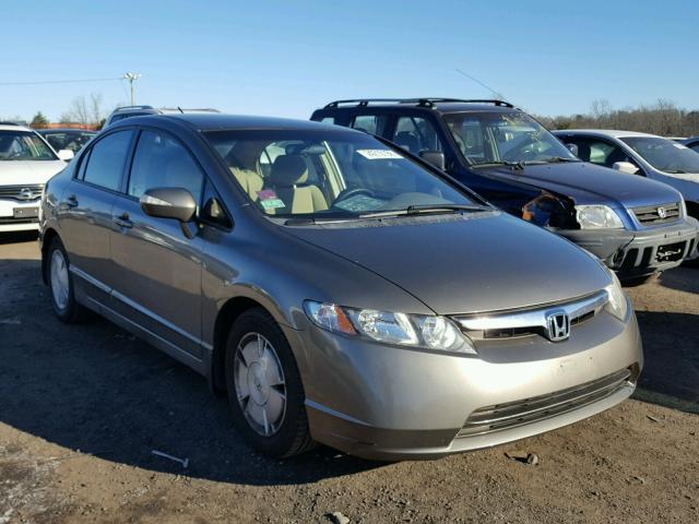 JHMFA36217S000281 - 2007 HONDA CIVIC HYBR GRAY photo 1