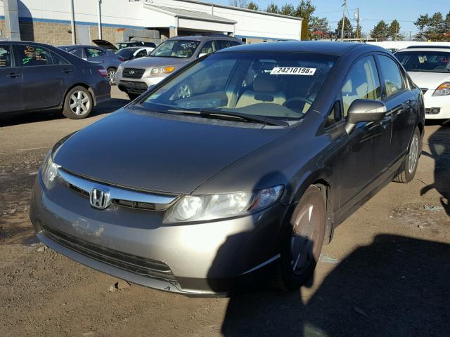 JHMFA36217S000281 - 2007 HONDA CIVIC HYBR GRAY photo 2