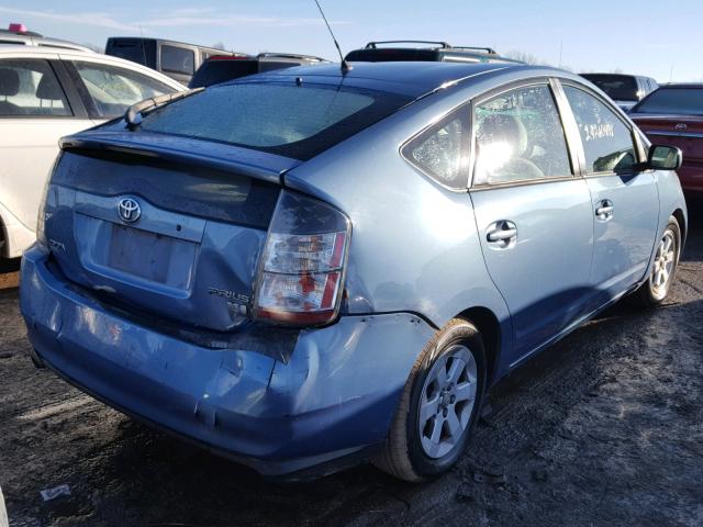 JTDKB20U853025932 - 2005 TOYOTA PRIUS BLUE photo 4