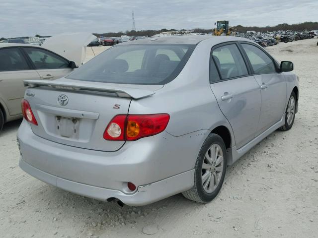 1NXBU40E39Z135538 - 2009 TOYOTA COROLLA BA SILVER photo 4