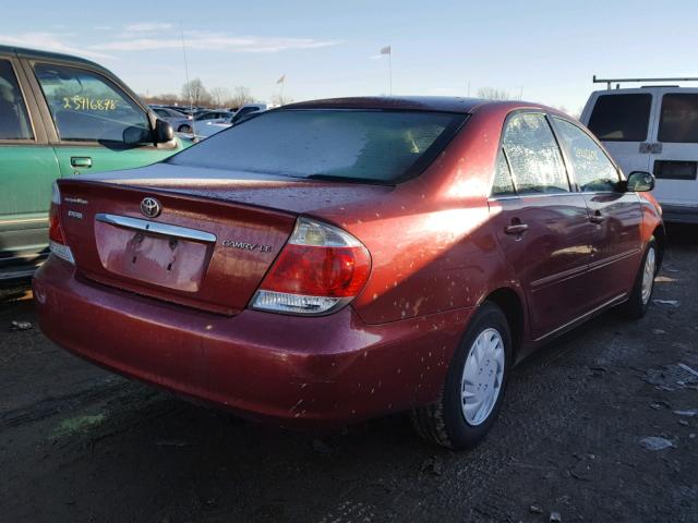 4T1BE32K76U122765 - 2006 TOYOTA CAMRY LE RED photo 4