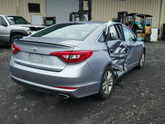 5NPE24AF4HH462764 - 2017 HYUNDAI SONATA SE GRAY photo 4