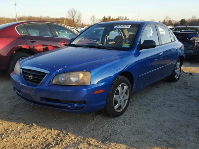 KMHDN46D24U822040 - 2004 HYUNDAI ELANTRA GL BLUE photo 2