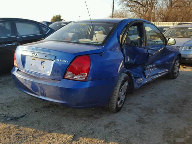 KMHDN46D24U822040 - 2004 HYUNDAI ELANTRA GL BLUE photo 4