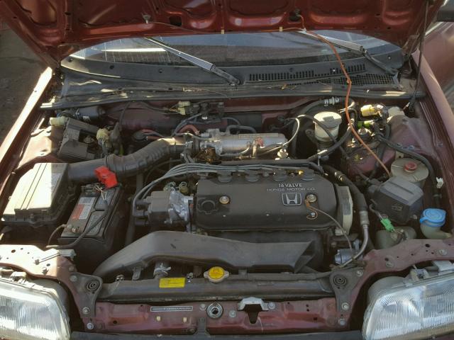 1HGED466XML079745 - 1991 HONDA CIVIC EX მუქწითელი ფოტო 7