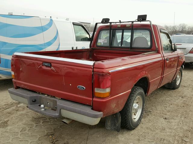 1FTCR10AXVUA09032 - 1997 FORD RANGER MAROON photo 4