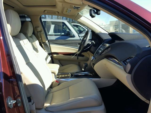 5FRYD3H8XEB007046 - 2014 ACURA MDX ADVANC 勃艮第红 照片 5