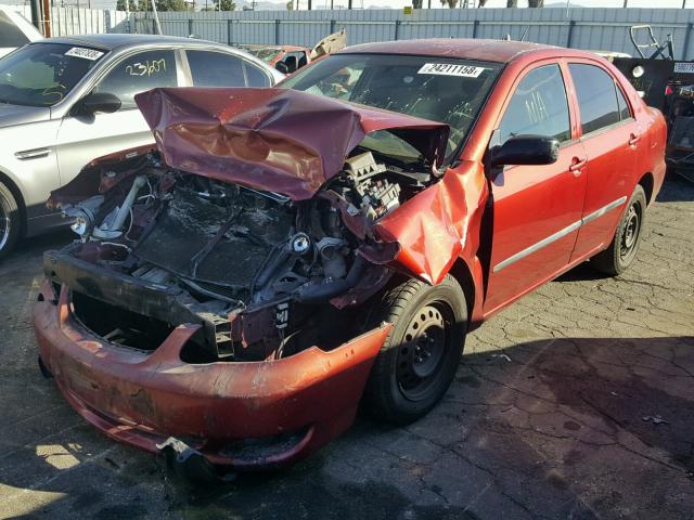 1NXBR32E45Z563105 - 2005 TOYOTA COROLLA CE RED photo 2