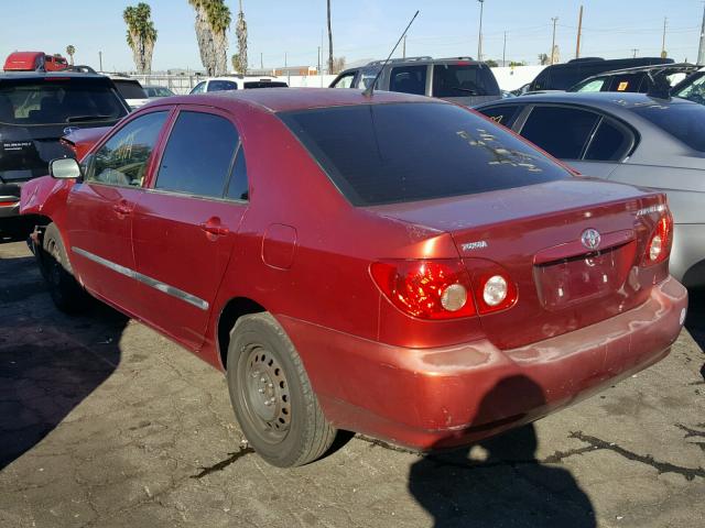 1NXBR32E45Z563105 - 2005 TOYOTA COROLLA CE RED photo 3