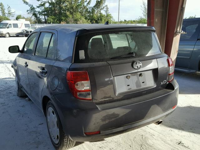 JTKKU10469J045594 - 2009 TOYOTA SCION XD CHARCOAL photo 3