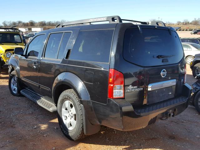 5N1AR18W67C608117 - 2007 NISSAN PATHFINDER BLACK photo 3