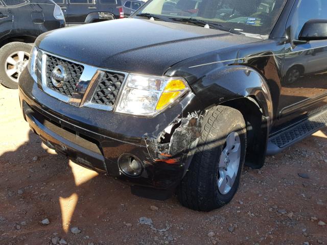 5N1AR18W67C608117 - 2007 NISSAN PATHFINDER BLACK photo 9