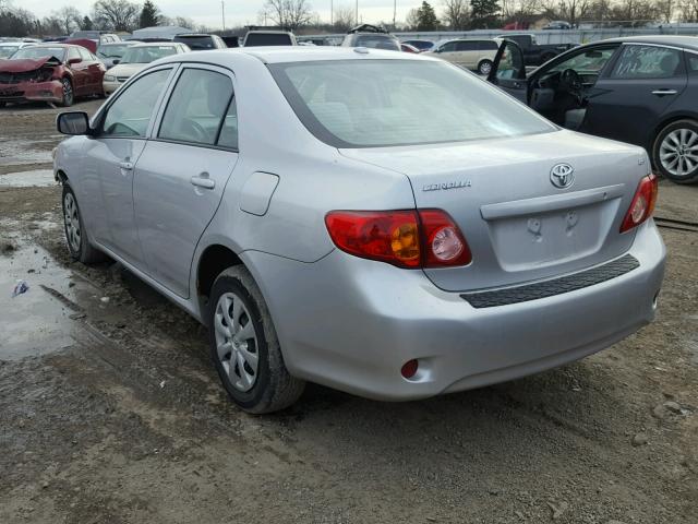 1NXBU4EE5AZ368043 - 2010 TOYOTA COROLLA BA SILVER photo 3