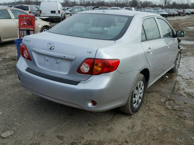 1NXBU4EE5AZ368043 - 2010 TOYOTA COROLLA BA SILVER photo 4