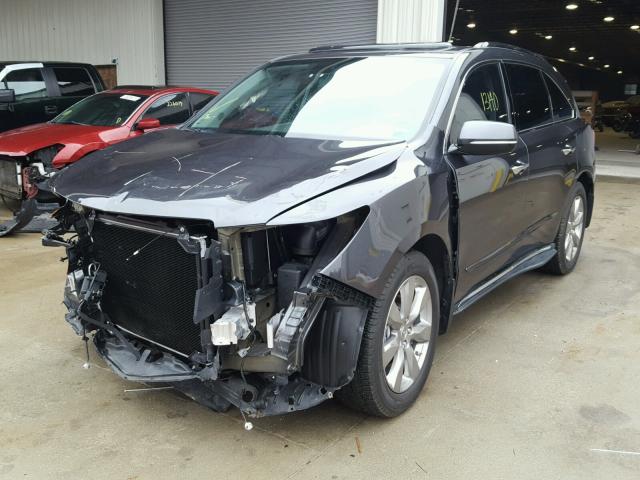 5FRYD4H88EB026457 - 2014 ACURA MDX ADVANC გრაფიტი ფოტო 2
