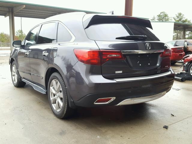 5FRYD4H88EB026457 - 2014 ACURA MDX ADVANC CHARCOAL photo 3