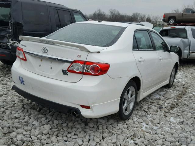 2T1BU4EE4CC841404 - 2012 TOYOTA COROLLA BA WHITE photo 4