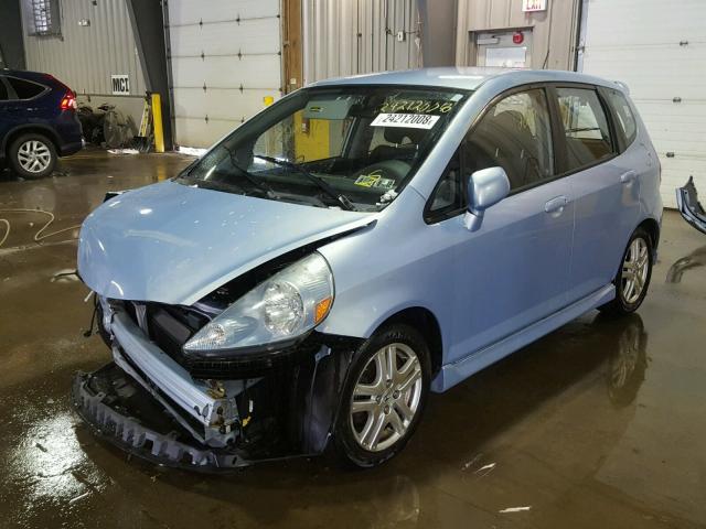 JHMGD38618S057450 - 2008 HONDA FIT SPORT BLUE photo 2