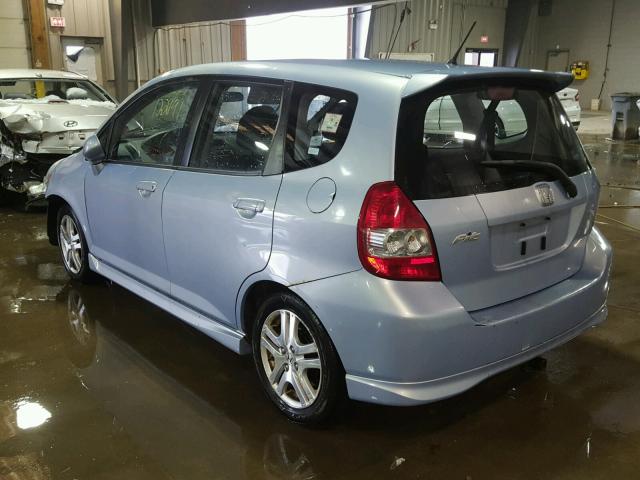 JHMGD38618S057450 - 2008 HONDA FIT SPORT BLUE photo 3