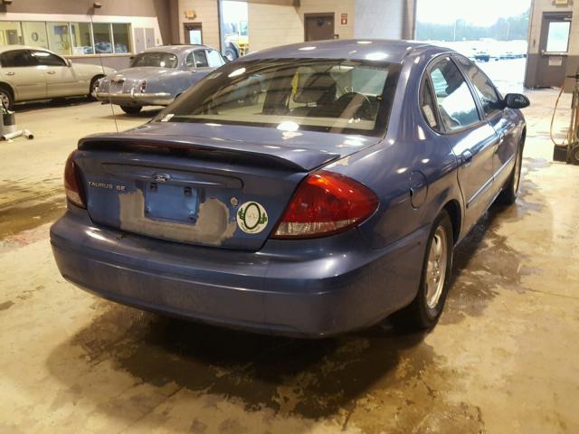 1FAFP53274A156591 - 2004 FORD TAURUS SE BLUE photo 4