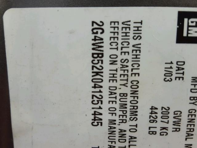 2G4WB52K041251445 - 2004 BUICK REGAL LS 棕色 照片 10