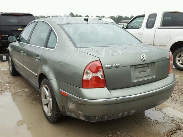 WVWRH63B34P109047 - 2004 VOLKSWAGEN PASSAT GLX GREEN photo 3
