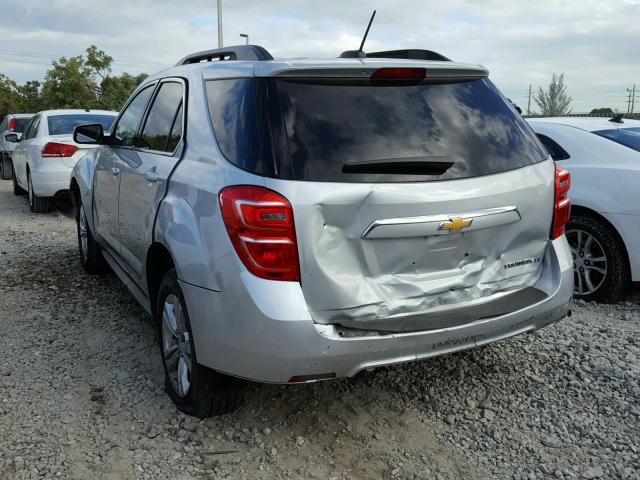 2GNALCEK1G6347336 - 2016 CHEVROLET EQUINOX LT SILVER photo 3