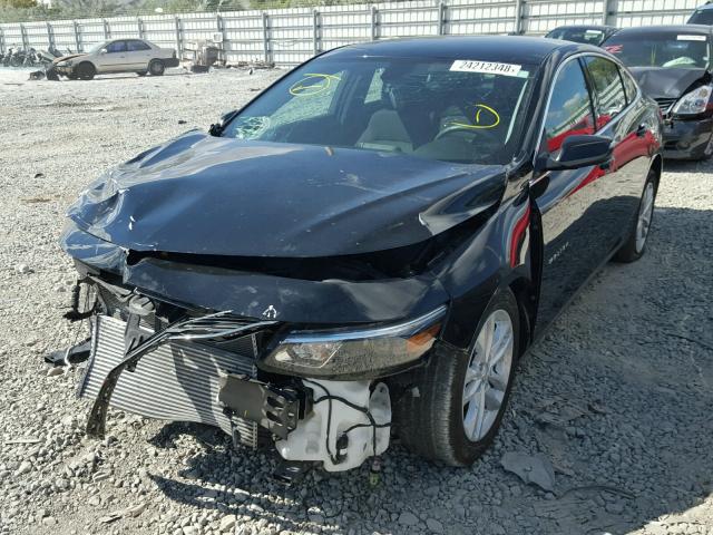 1G1ZE5ST2HF145779 - 2017 CHEVROLET MALIBU LT BLACK photo 2