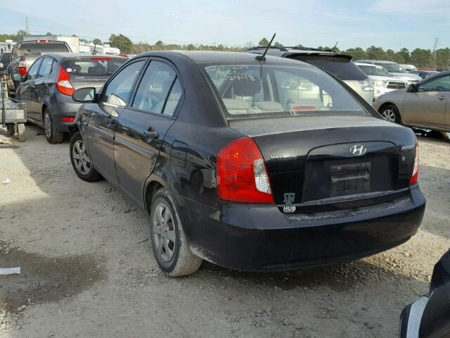 KMHCN46C79U292416 - 2009 HYUNDAI ACCENT GLS BLACK photo 3