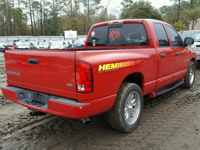 1D7HA18D14S556654 - 2004 DODGE RAM 1500 S RED photo 4