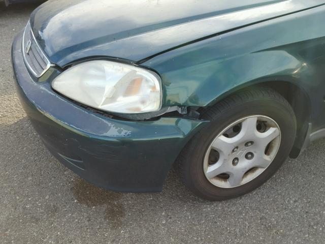 1HGEJ8145XL071465 - 1999 HONDA CIVIC EX 绿色 照片 9