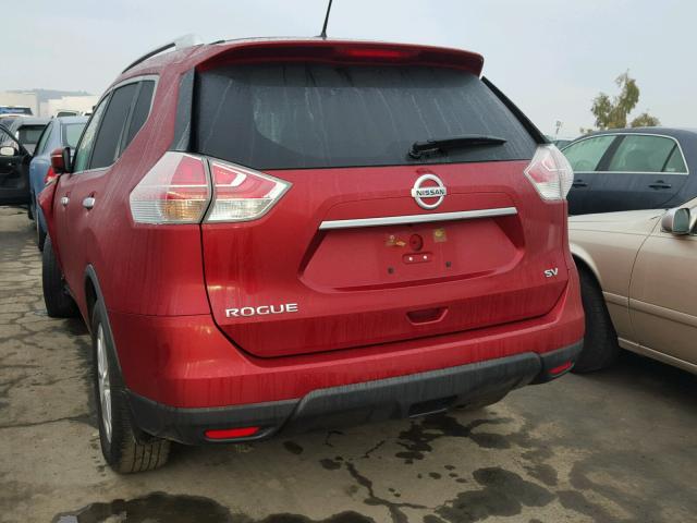 KNMAT2MT9FP503442 - 2015 NISSAN ROGUE S RED photo 3