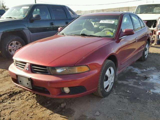 4A3AA46G52E014525 - 2002 MITSUBISHI GALANT ES RED photo 2