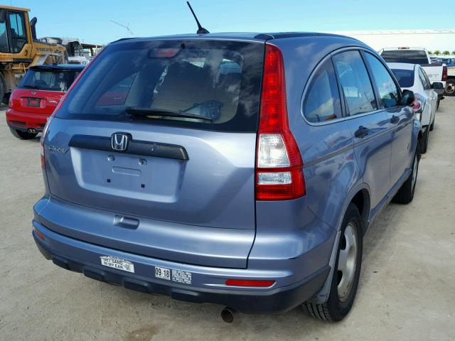 JHLRE3H34AC009456 - 2010 HONDA CR-V LX SILVER photo 4