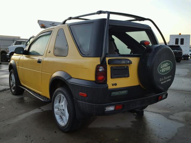 SALNY12273A239796 - 2003 LAND ROVER FREELANDER YELLOW photo 3