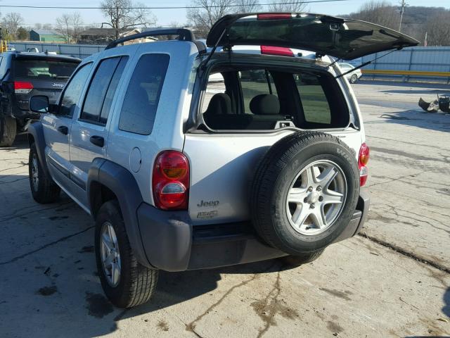 1J4GK48K94W177939 - 2004 JEEP LIBERTY SP SILVER photo 3