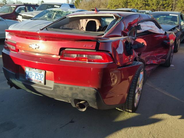 2G1FF1E38F9227283 - 2015 CHEVROLET CAMARO LT BURGUNDY photo 4