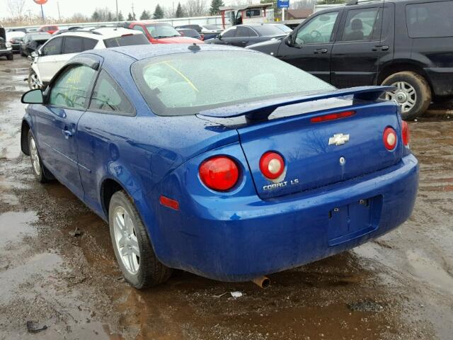 1G1AL12F357557477 - 2005 CHEVROLET COBALT LS BLUE photo 3