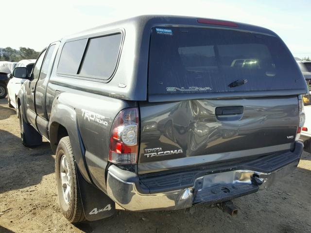 5TFUU4EN4DX053086 - 2013 TOYOTA TACOMA GRAY photo 3