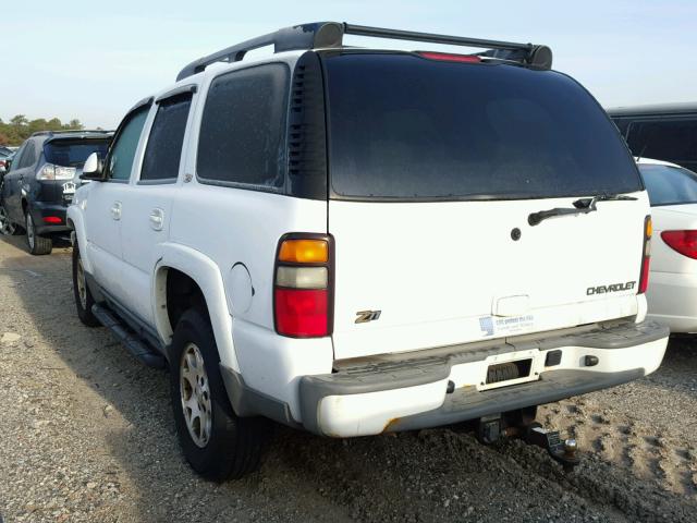 1GNEK13T34R214369 - 2004 CHEVROLET TAHOE K150 WHITE photo 3