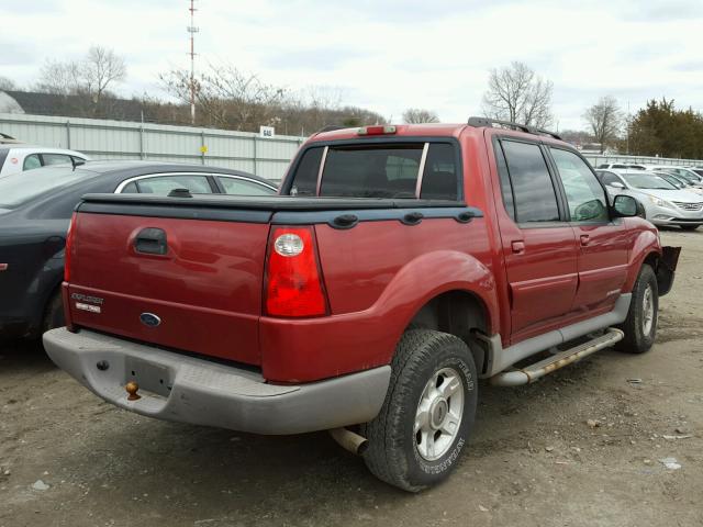 1FMZU67E31UC77778 - 2001 FORD EXPLORER S BURGUNDY photo 4