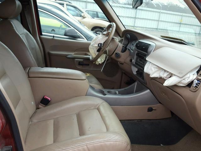 1FMZU67E31UC77778 - 2001 FORD EXPLORER S BURGUNDY photo 5