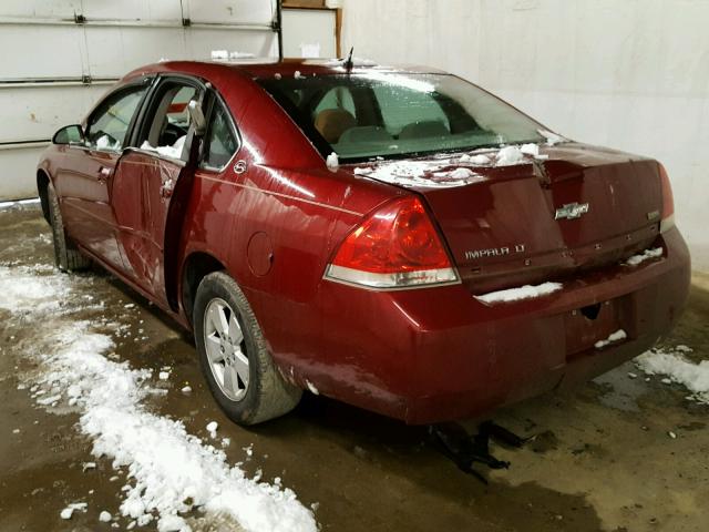 2G1WT58K679312630 - 2007 CHEVROLET IMPALA LT RED photo 3