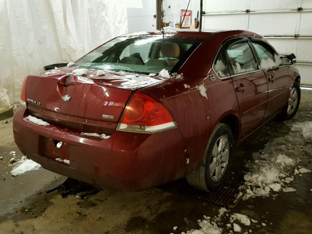 2G1WT58K679312630 - 2007 CHEVROLET IMPALA LT RED photo 4